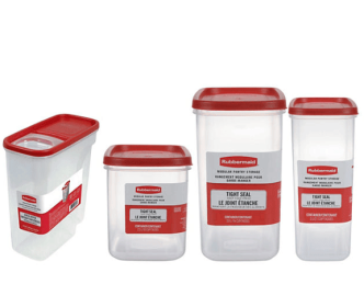 Rubbermaid Modular Pantry Food Storage Containers, Variety Pack (Set of 4)