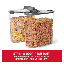 Rubbermaid Brilliance 18-Cup Cereal Pantry Storage, 2 Pack