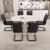 47-63" expandable circular dining table set for 4-6 people