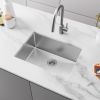 27" L X 18" W Undermount Single Bowl 16 Gauge 304 Stainless Steel Kitchen Sink With Sink Grid