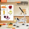 VEVOR Commercial Vegetable Slicer, 1/2 inch Fruit Slicer, Stainless Steel and Aluminum Alloy Vegetable Cutter Slicer Machine