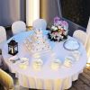 10 Pieces 90 Inch Home Restaurant Polyester Round Tablecloth